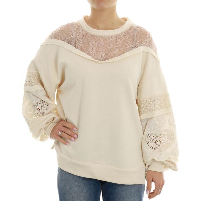 FELPA CON PIZZO HAVEONE - Mad Fashion | img vers.1300x/